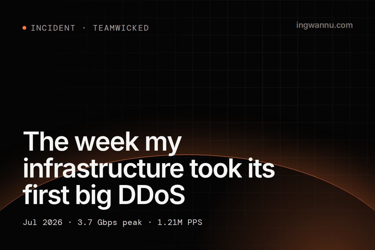 내 인프라가 처음으로 큰 DDoS 공격을 받았을 때