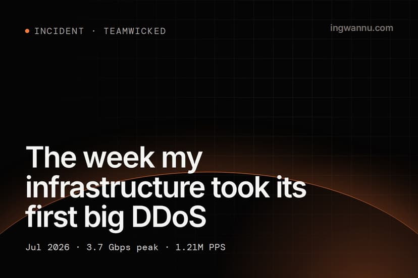 내 인프라가 처음으로 큰 DDoS 공격을 받았을 때